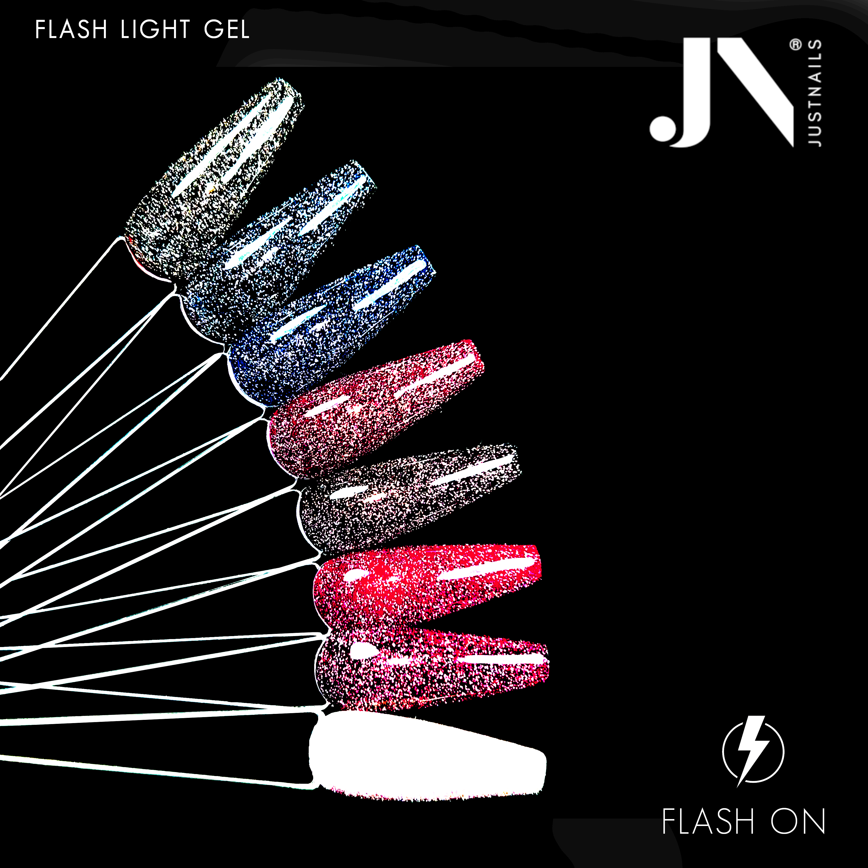 JUSTNAILS Gel Polish Color - Flash Light 37 - Shellac Soak-off