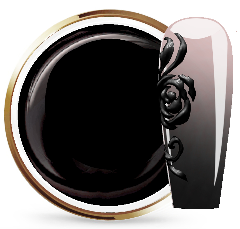 3D-Gel-black JUSTNAILS Farbgel Premium 3D Gel - black