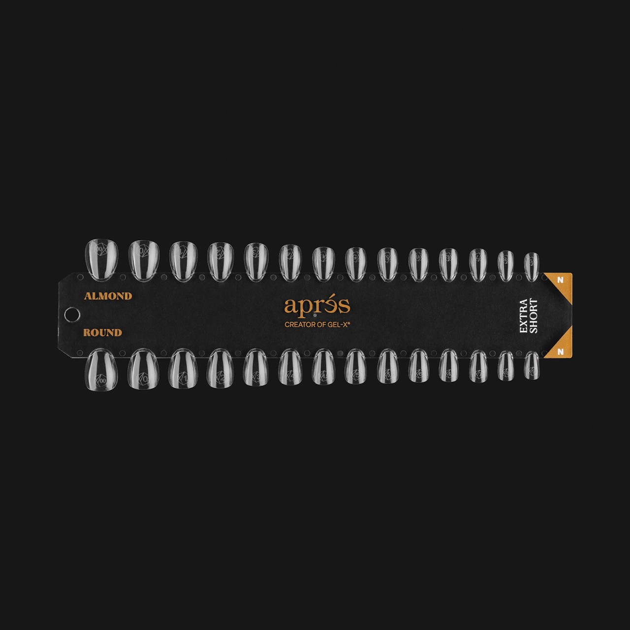  Gel-X Tip Swatch: Natural Almond/Round Extra Short