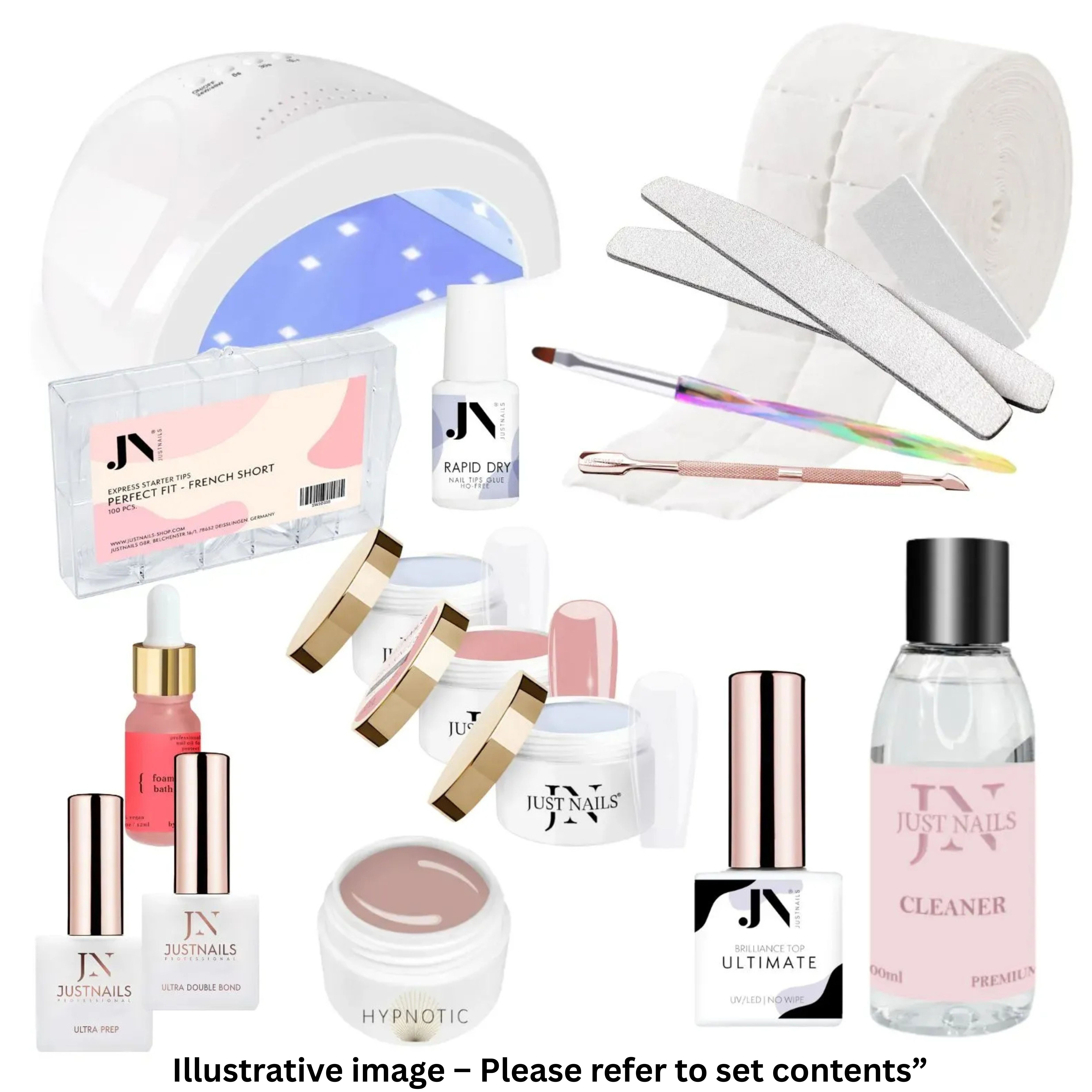 JUSTNAILS Premium Gel Starter Set + UV/LED Lampe   JUSTNAILS Premium Gel Starter Set + UV/LED Lampe