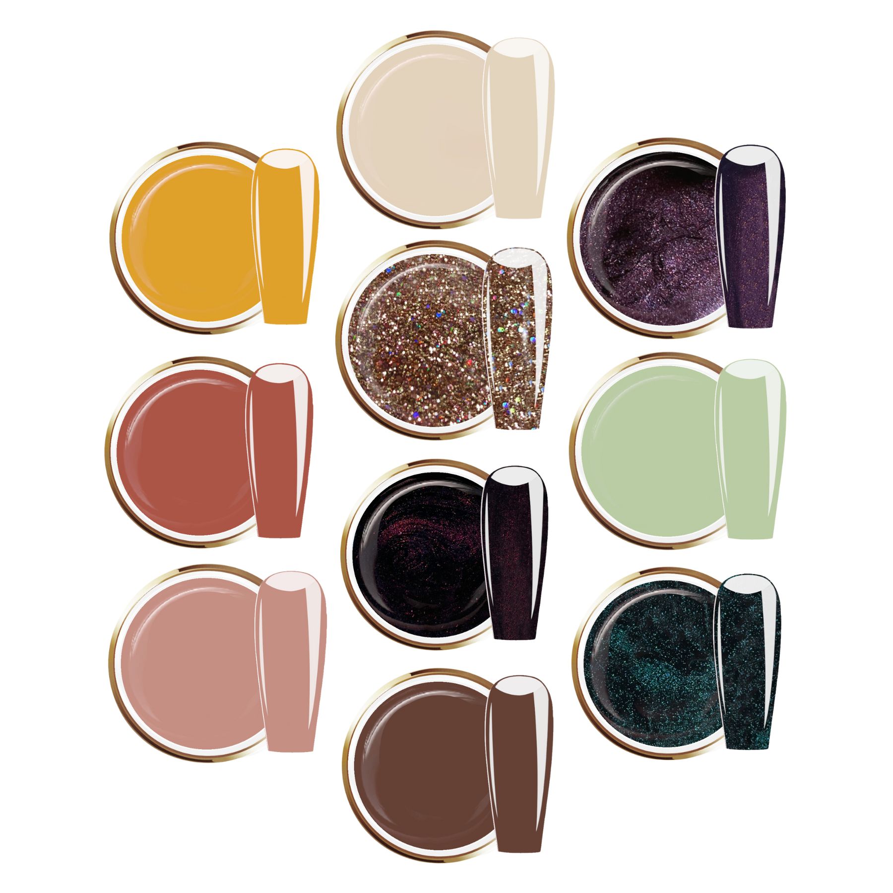 JUSTNAILS Farbgel AUTUMN GLOW SET- LIMITED JUSTNAILS Farbgel AUTUMN GLOW SET- LIMITED