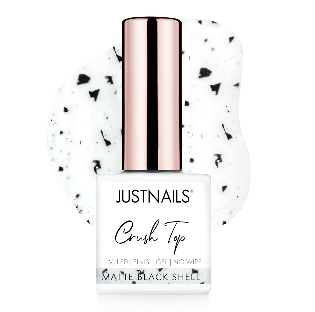 JUSTNAILS Crush Finish no Wipe - Matte Black Shell