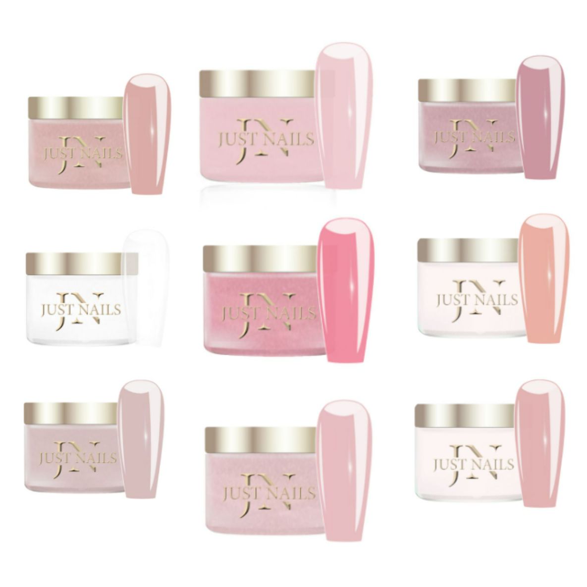 JUSTNAILS Premium Acryl Powder NUDE SET - 01 JUSTNAILS Premium Acryl Powder NUDE SET - 01