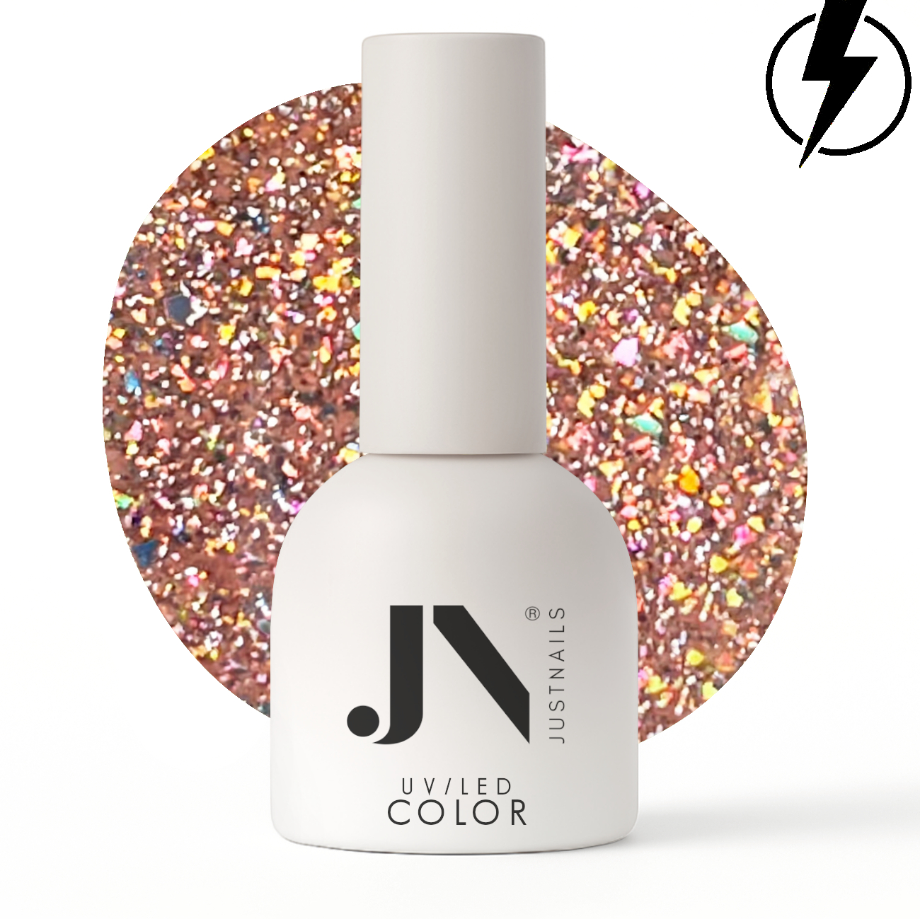 JUSTNAILS Gel Polish HOLO Flakes - Flash Light 28 - Soak-off
