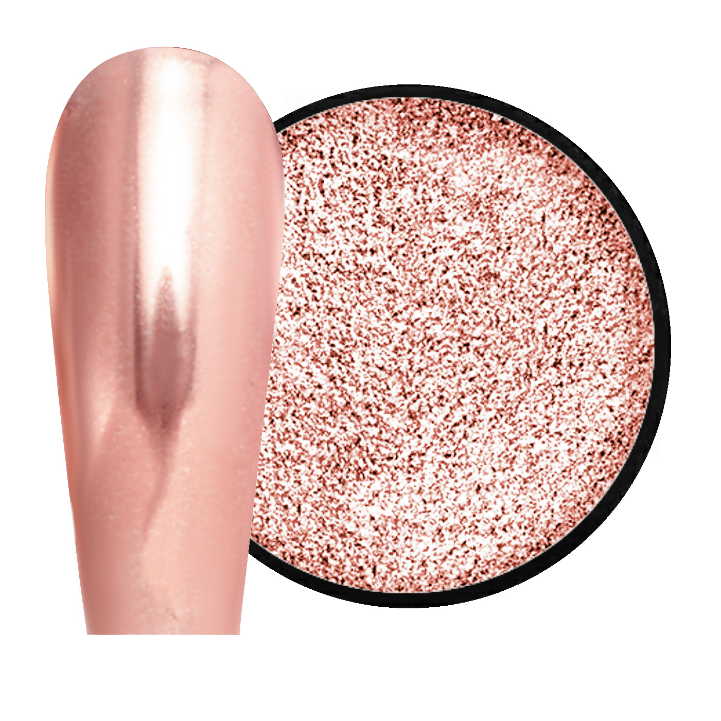  JUSTNAILS Mirror-Glow Nagel Pigment - Rosewood 