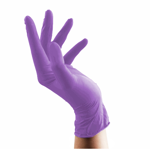 JUSTNAILS Premium Nitril Handschuhe violett - 100 Stück 