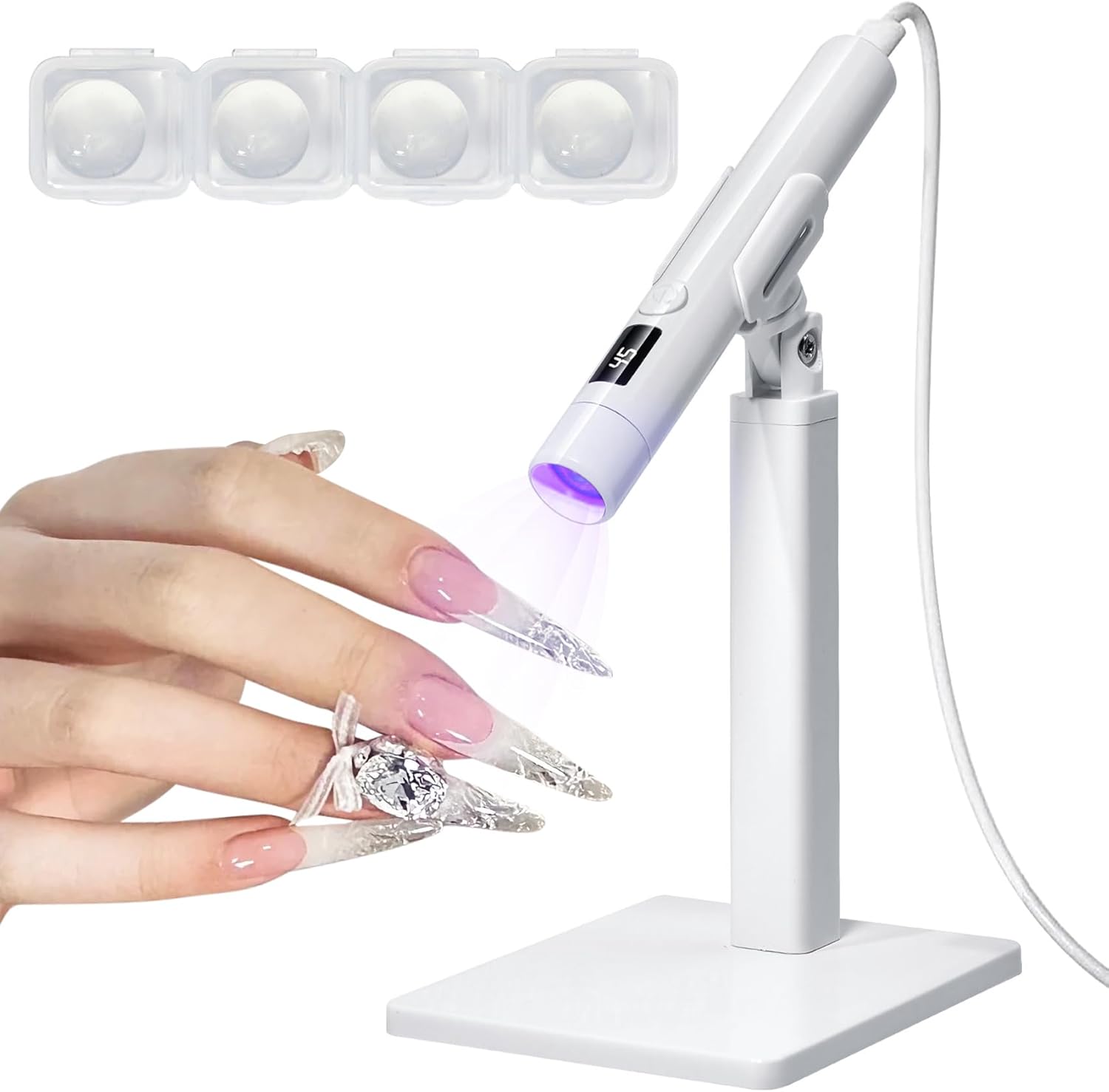 Mini UV LED Kompakt Lampe Silikon Kopf inkl. Ständer