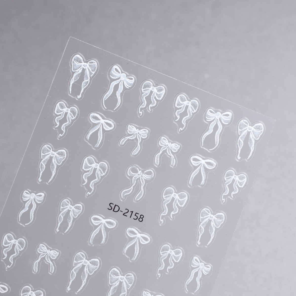  JUSTNAILS Sticker Schleifen weiß 2158 