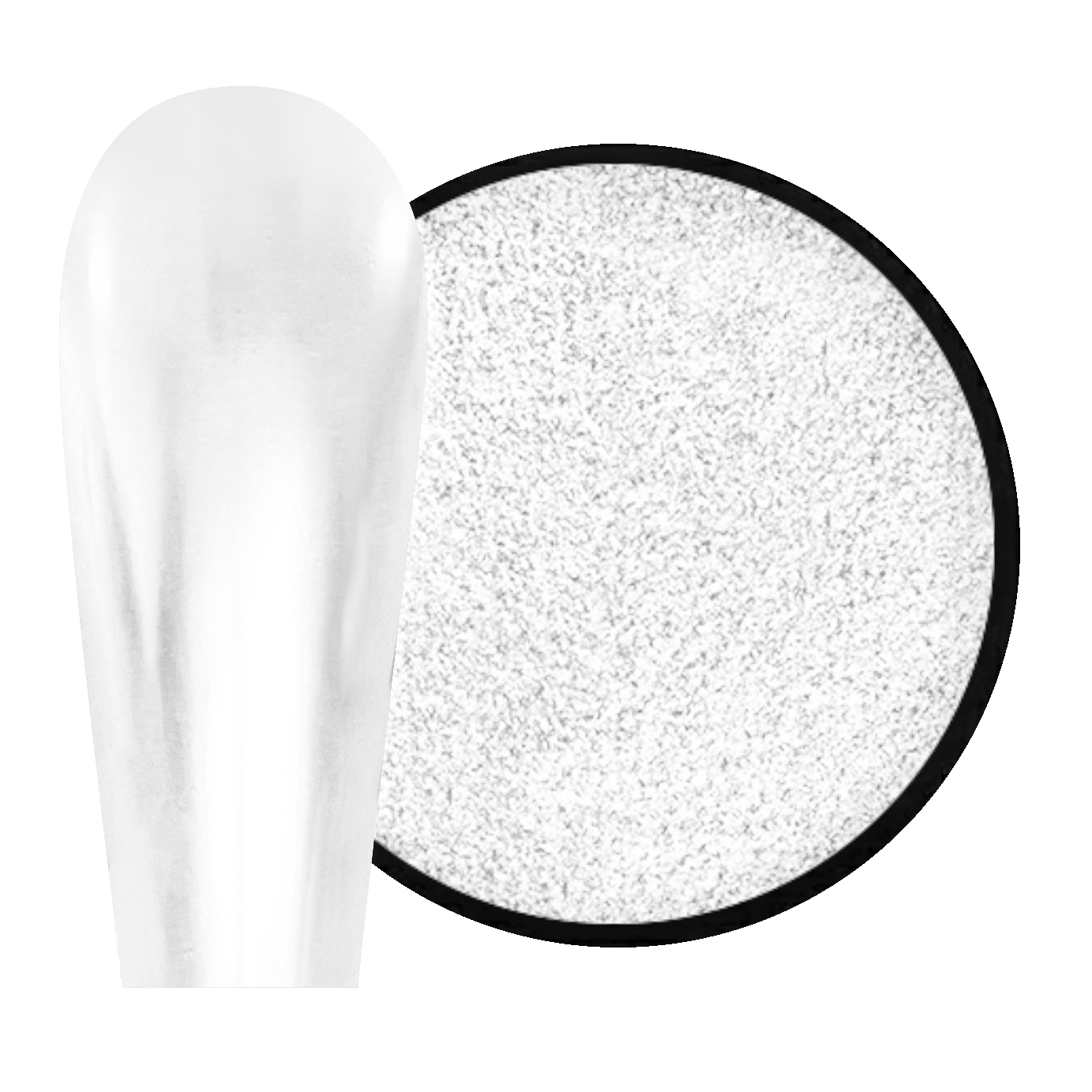 JUSTNAILS Mirror-Glow Nagel Pigment - White