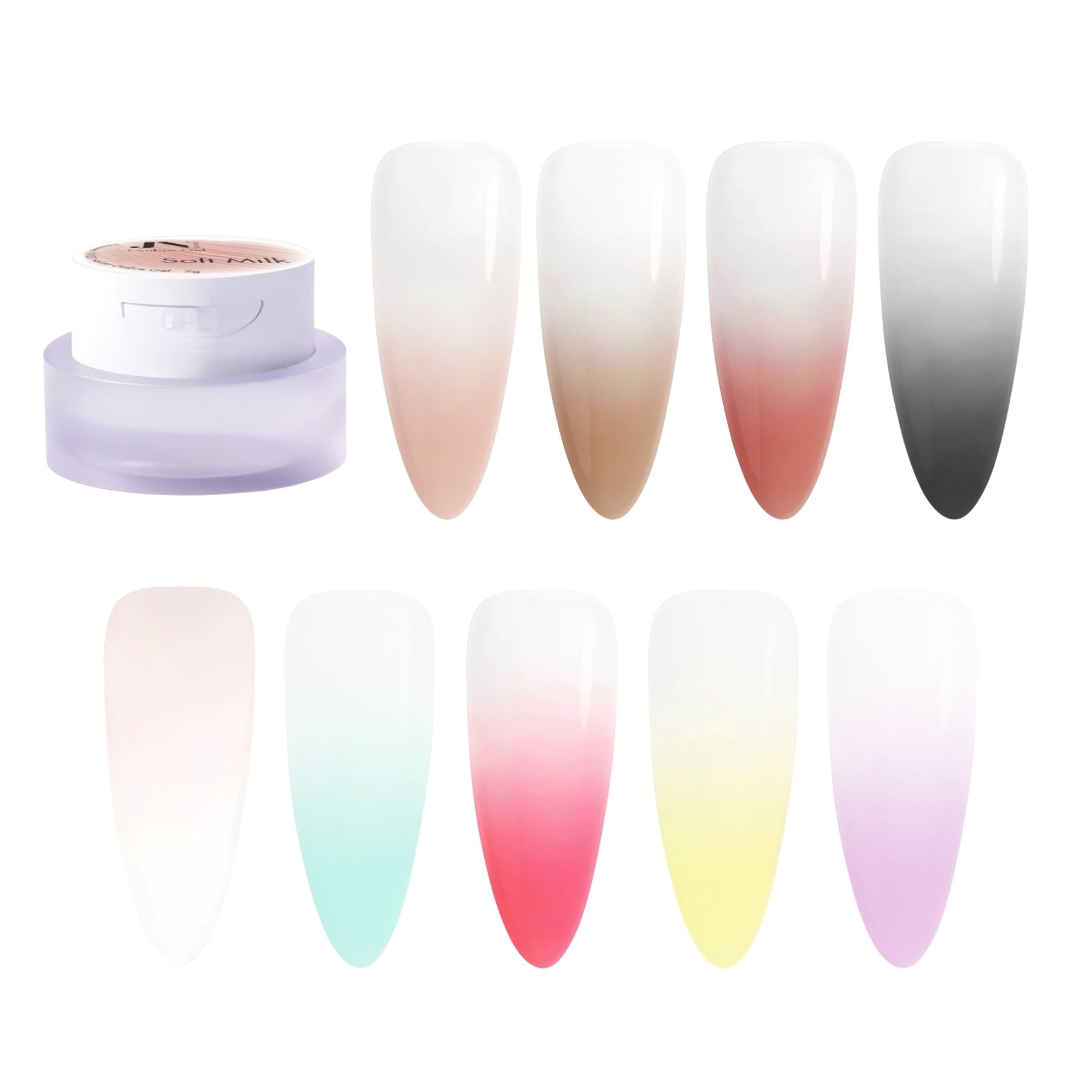  JUSTNAILS Nailartgel Ombre Gel - SET 9x 