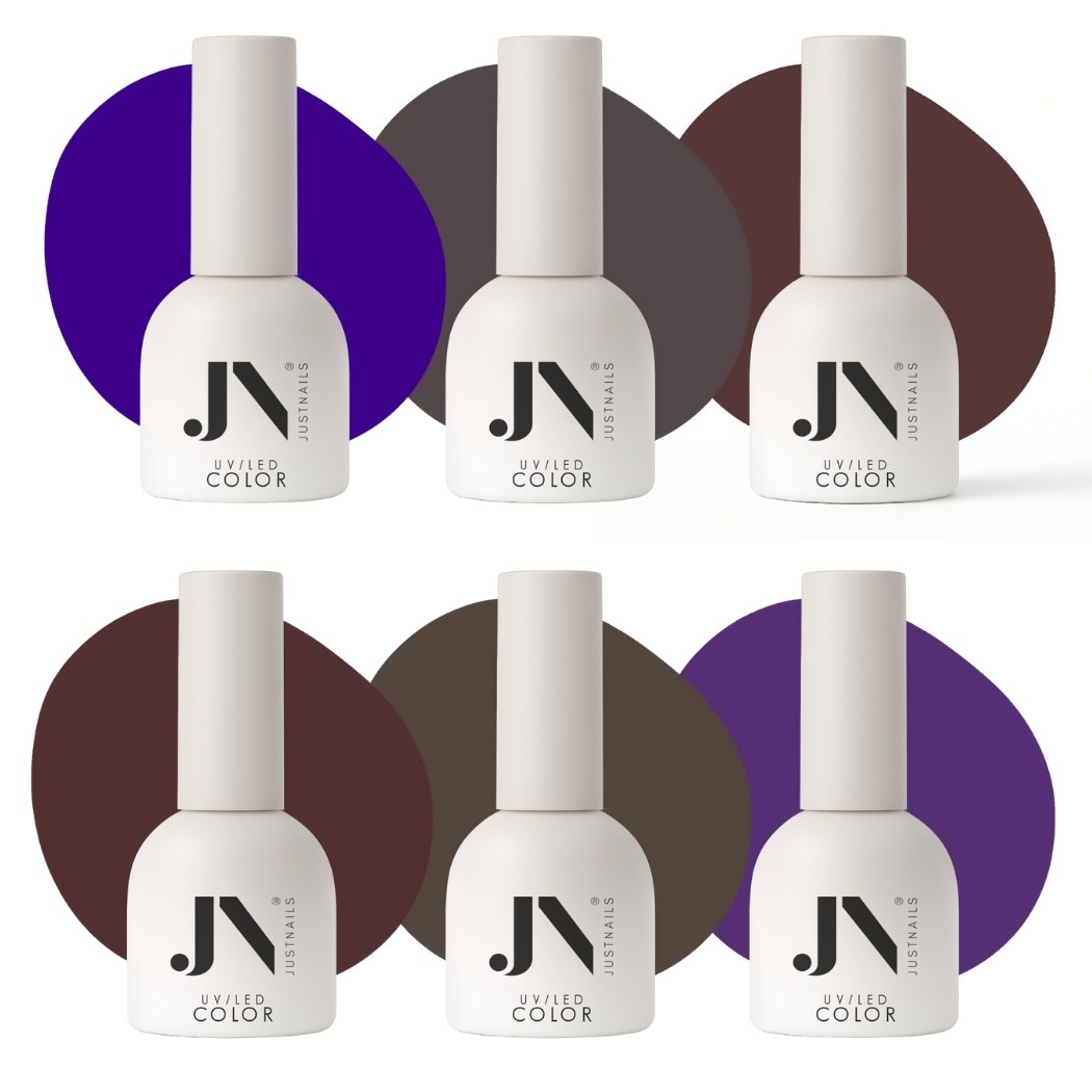  JUSTNAILS Professional Gel Polish Color Burgundy Silence Set