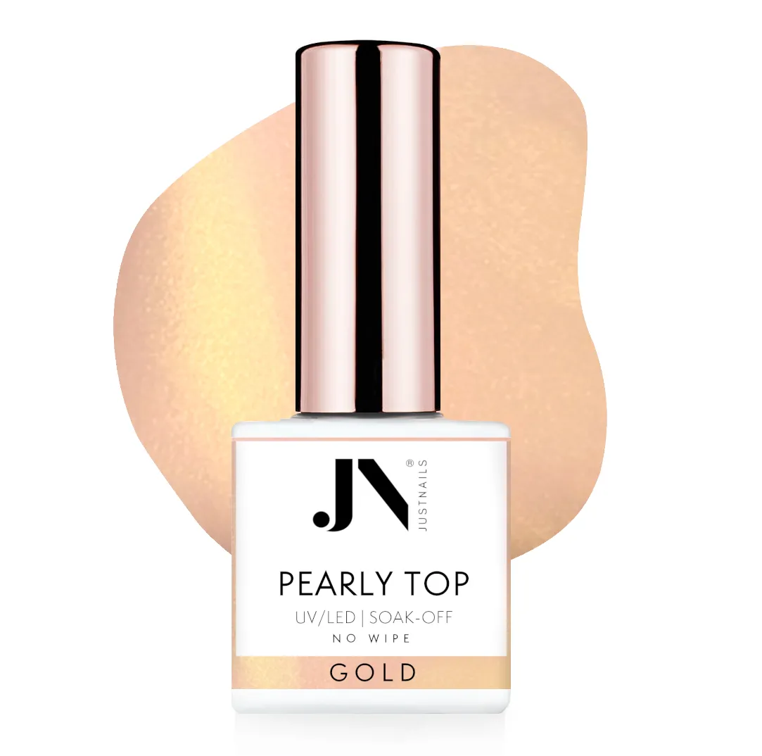 JUSTNAILS Pearly Top Finish no Wipe - Gold