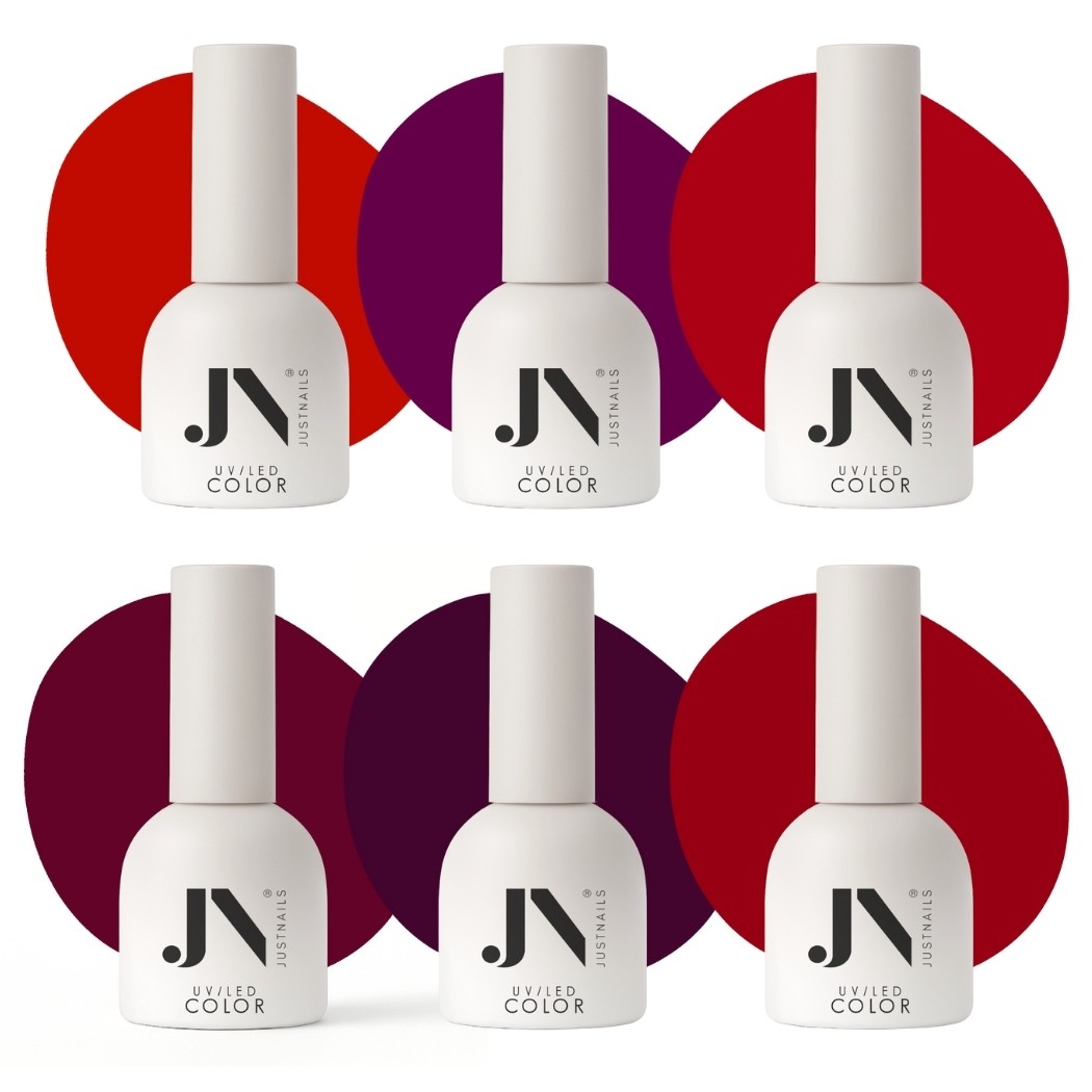  JUSTNAILS Professional Gel Polish Color Scarlet Ritual Set