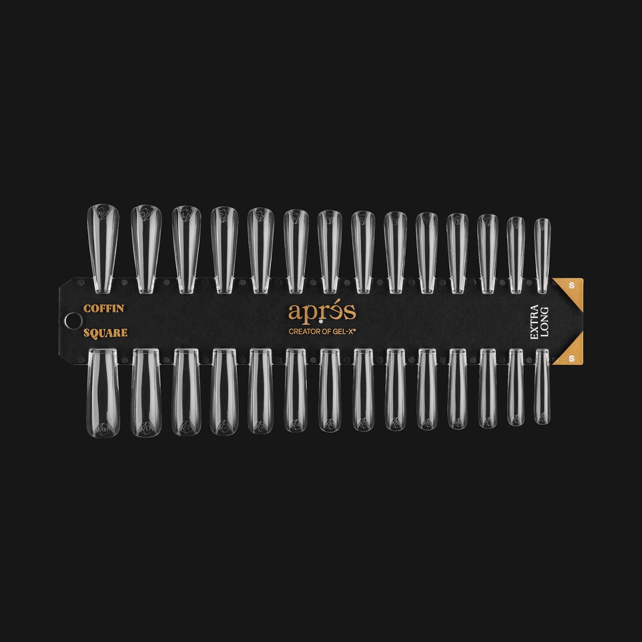  Gel-X Tip Swatch: Sculpted Coffin/Square Extra Long