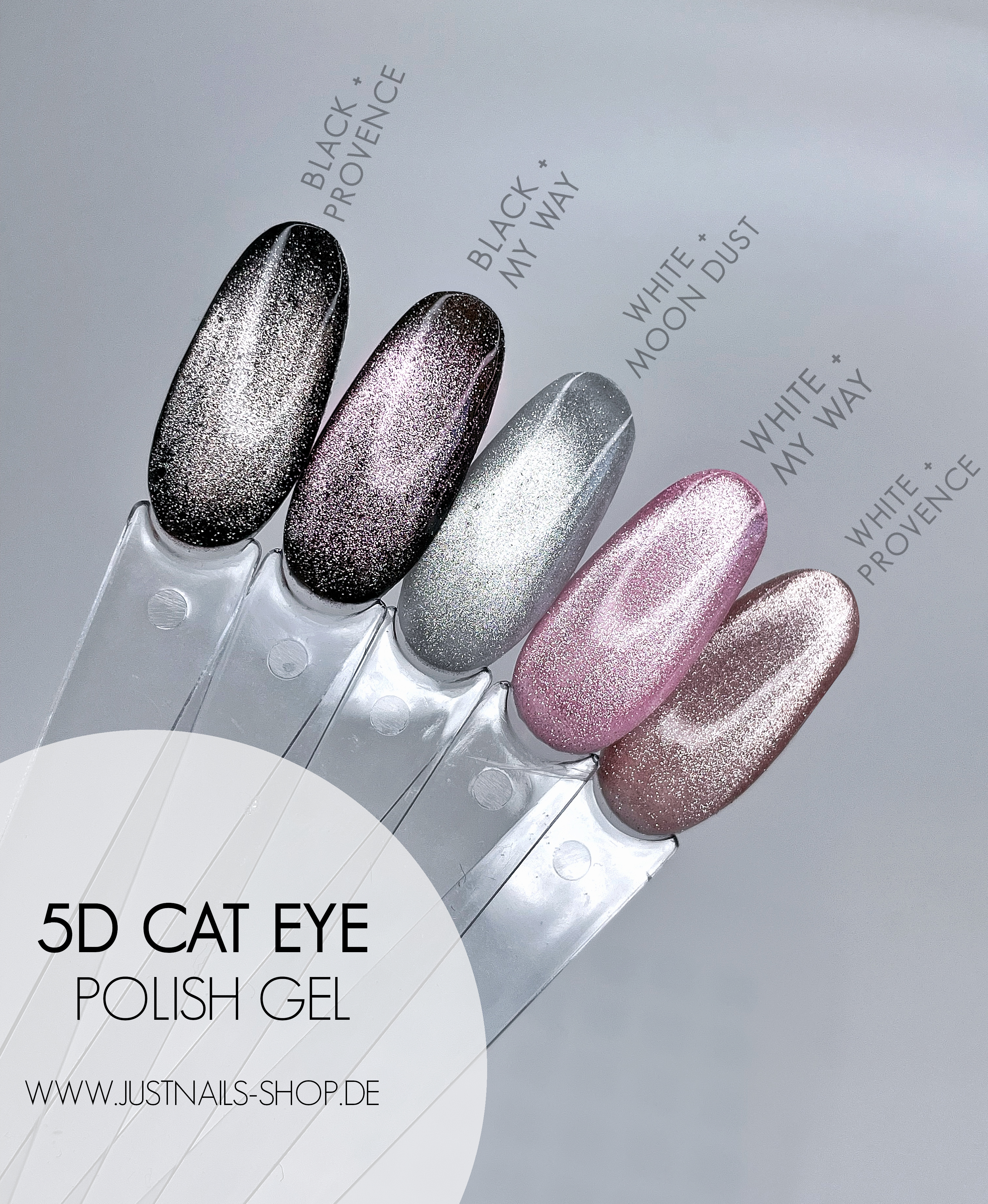 JUSTNAILS Polish Gel 5D Cat Eye - MOON DUST