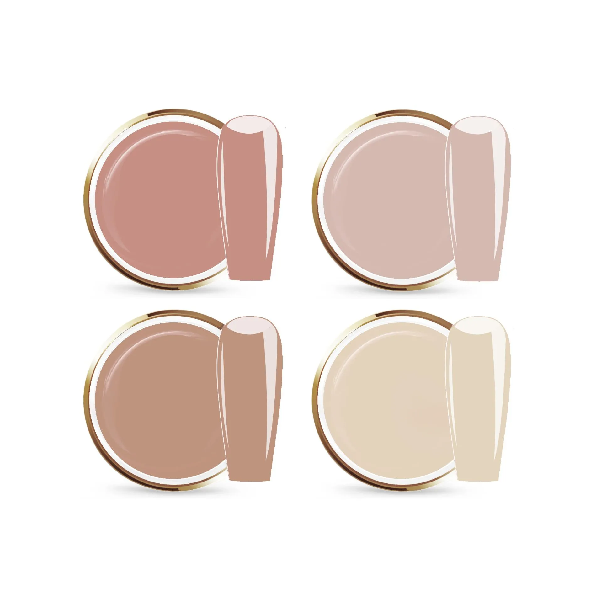 JUSTNAILS Farbgel NUDE SET - 02 JUSTNAILS Farbgel NUDE SET - 02