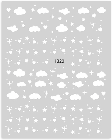 JUSTNAILS Sticker Wolken Dream selbstklebend 1320