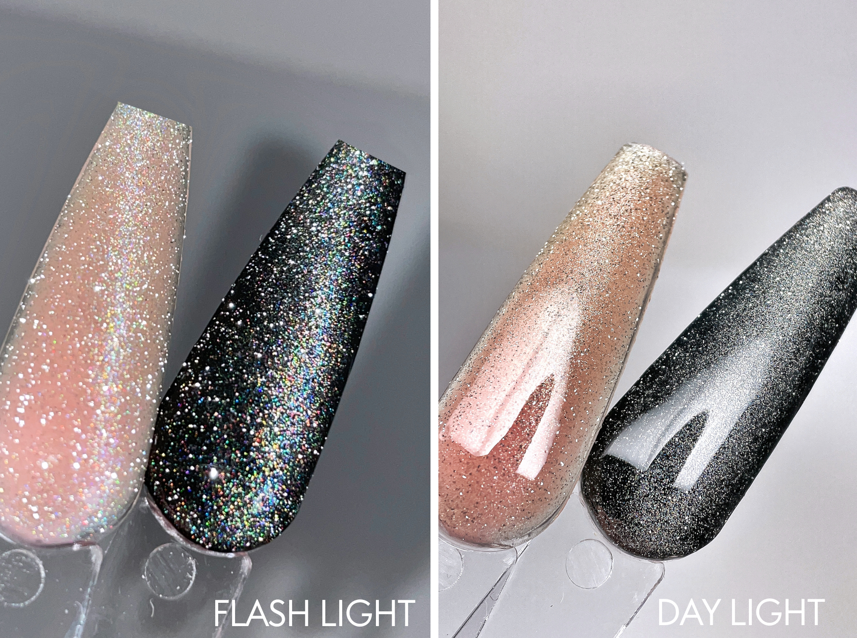 JUSTNAILS Gel Polish Color - Flash Holo CAT EYE -  Universal Shellac Soak-off