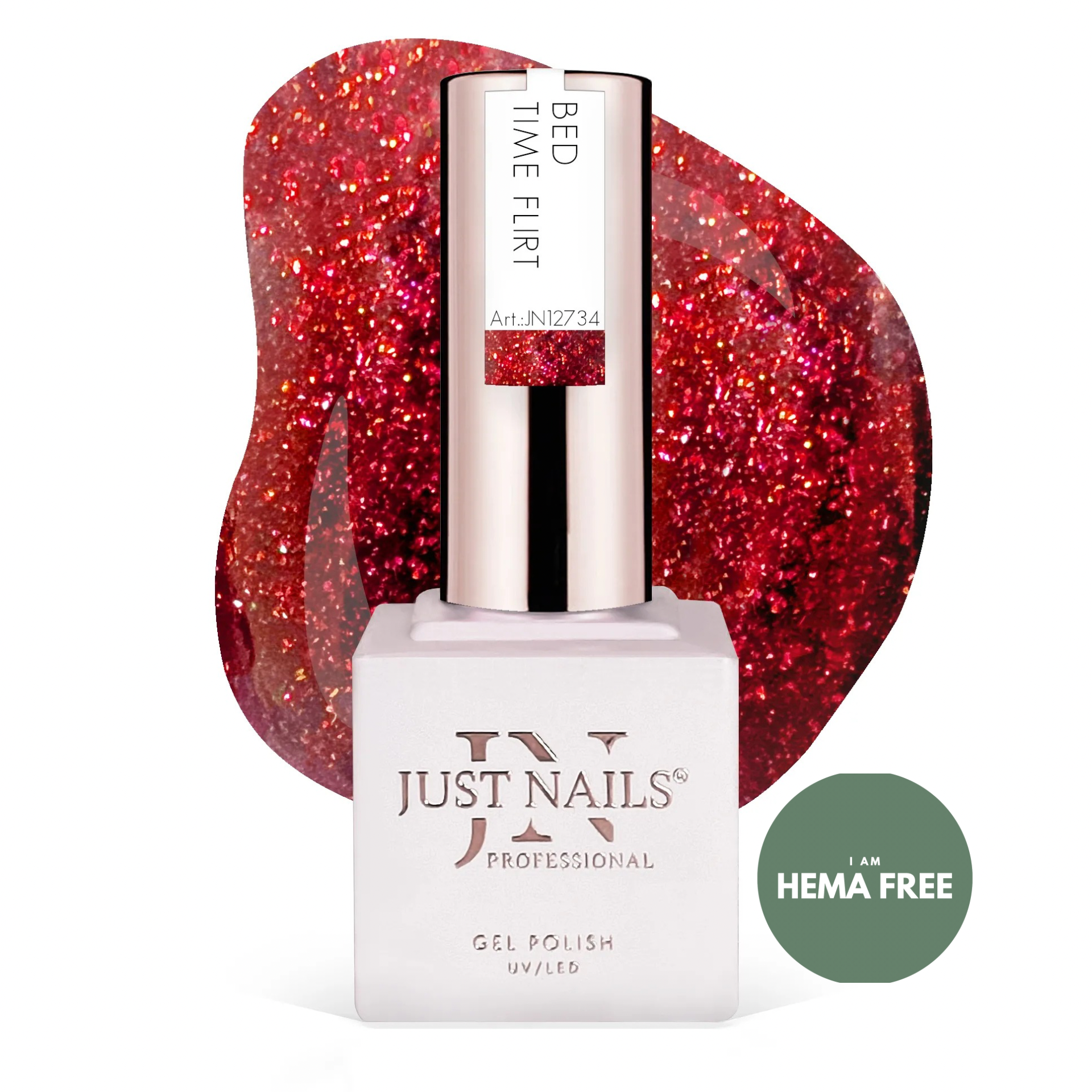 JUSTNAILS Gel Polish Color - BED TIME FLIRT - Shellac Soak-off