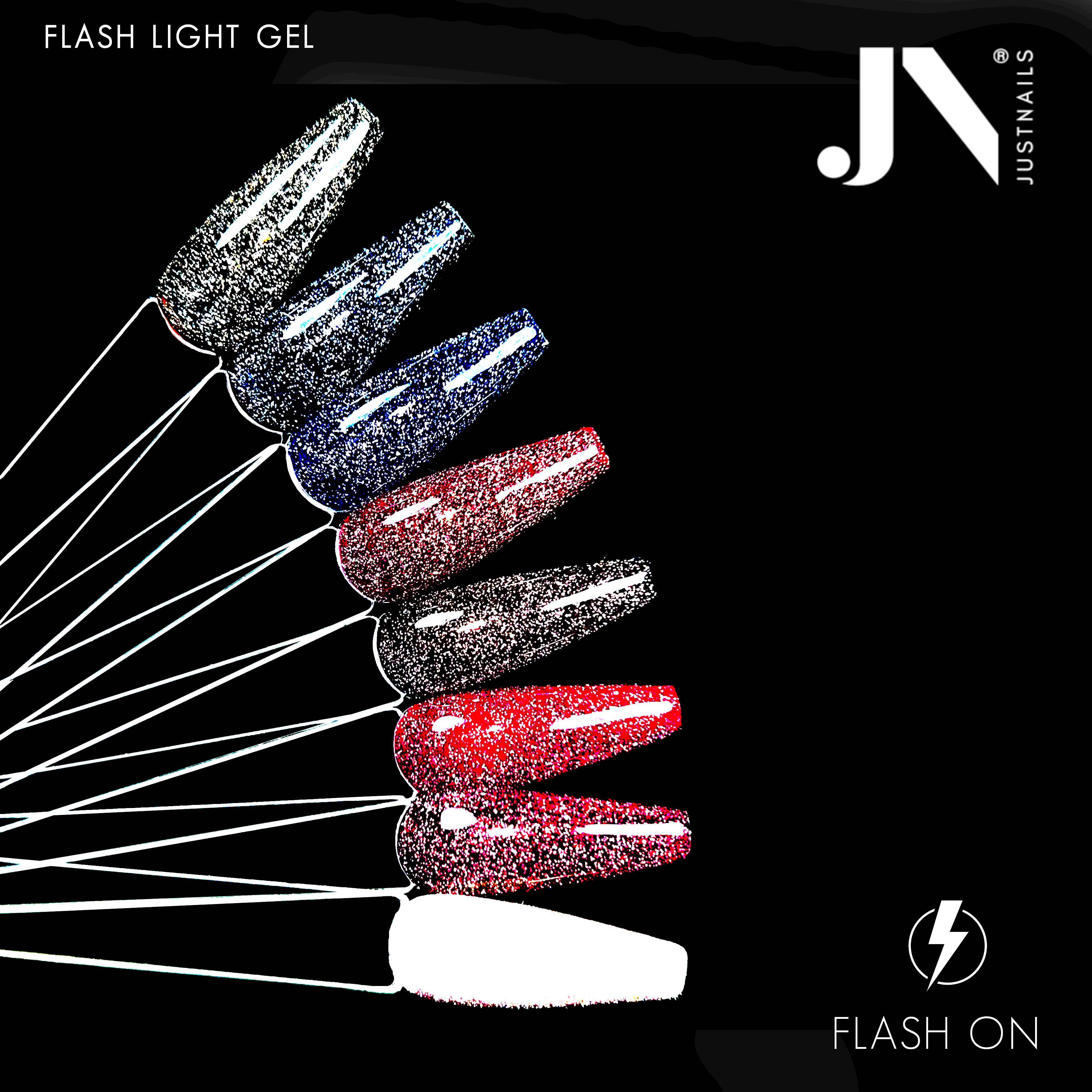 JUSTNAILS Gel Polish Color - Flash Light 35 - Shellac Soak-off